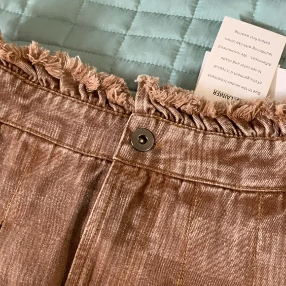 Very J Brown Checkered Maxi Skirt with Frayed Waist - Picture 4 of 7